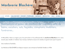 Tablet Screenshot of marbrerie-blachere.com